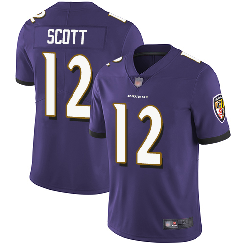 Baltimore Ravens Limited Purple Men Jaleel Scott Home Jersey NFL Football #12 Vapor Untouchable